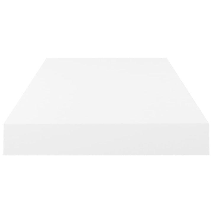 Rafturi De Perete, 2 Buc., Alb Extralucios, 50X23X3,8 Cm, Mdf Alb Foarte Lucios