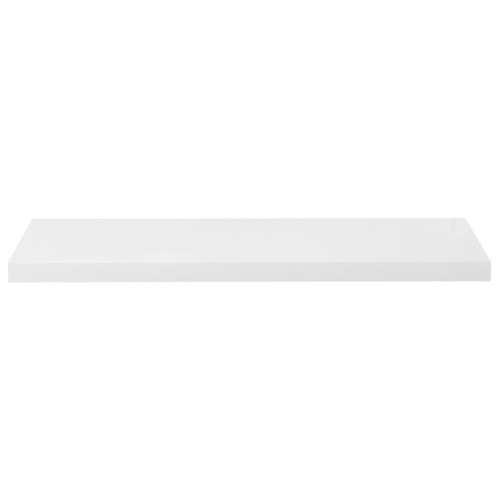 Rafturi De Perete, 4 Buc., Alb Extralucios, 90X23,5X3,8 Cm, Mdf Alb Foarte Lucios