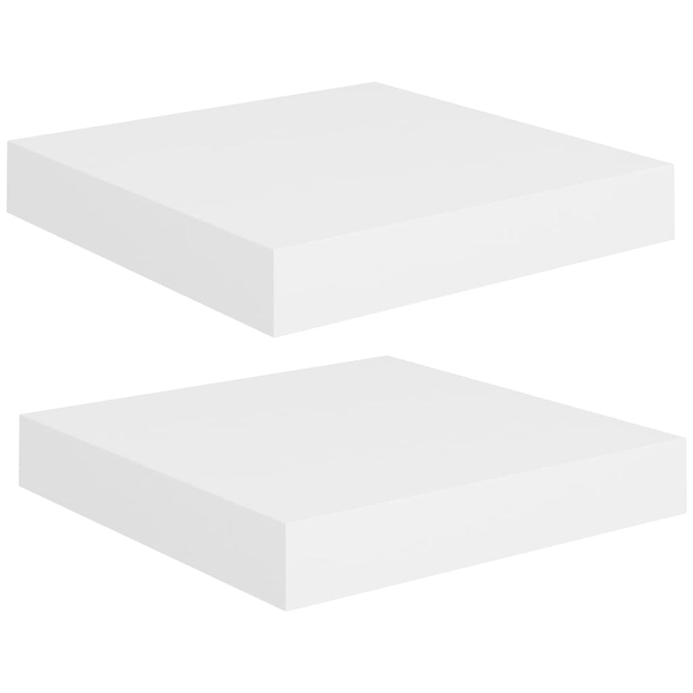 Rafturi De Perete Suspendate, 2 Buc., , 23X23,5X3,8 Cm, Mdf Alb