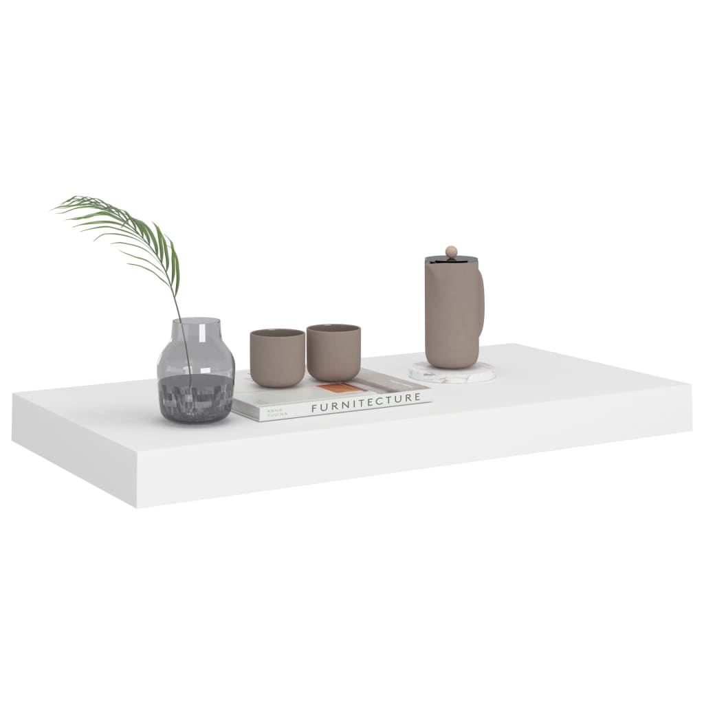 Rafturi De Perete Suspendate, 2 Buc., , 50X23X3,8 Cm, Mdf Alb