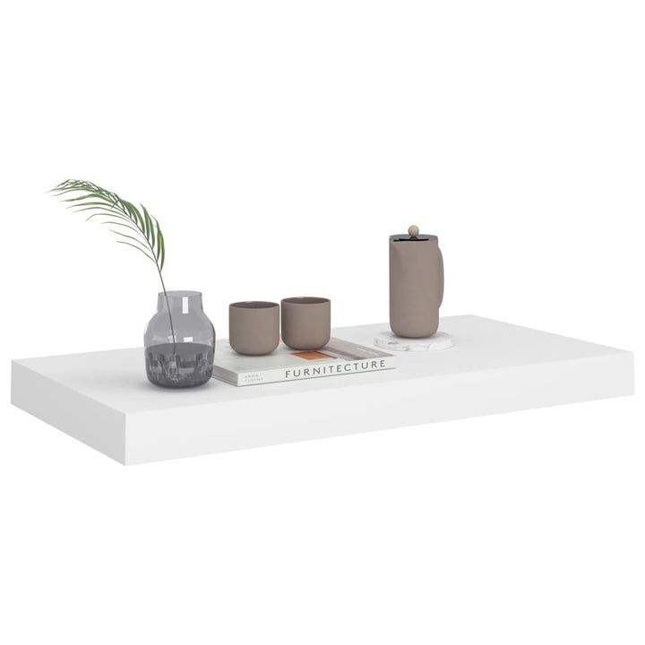 Rafturi De Perete Suspendate, 2 Buc., , 50X23X3,8 Cm, Mdf Alb