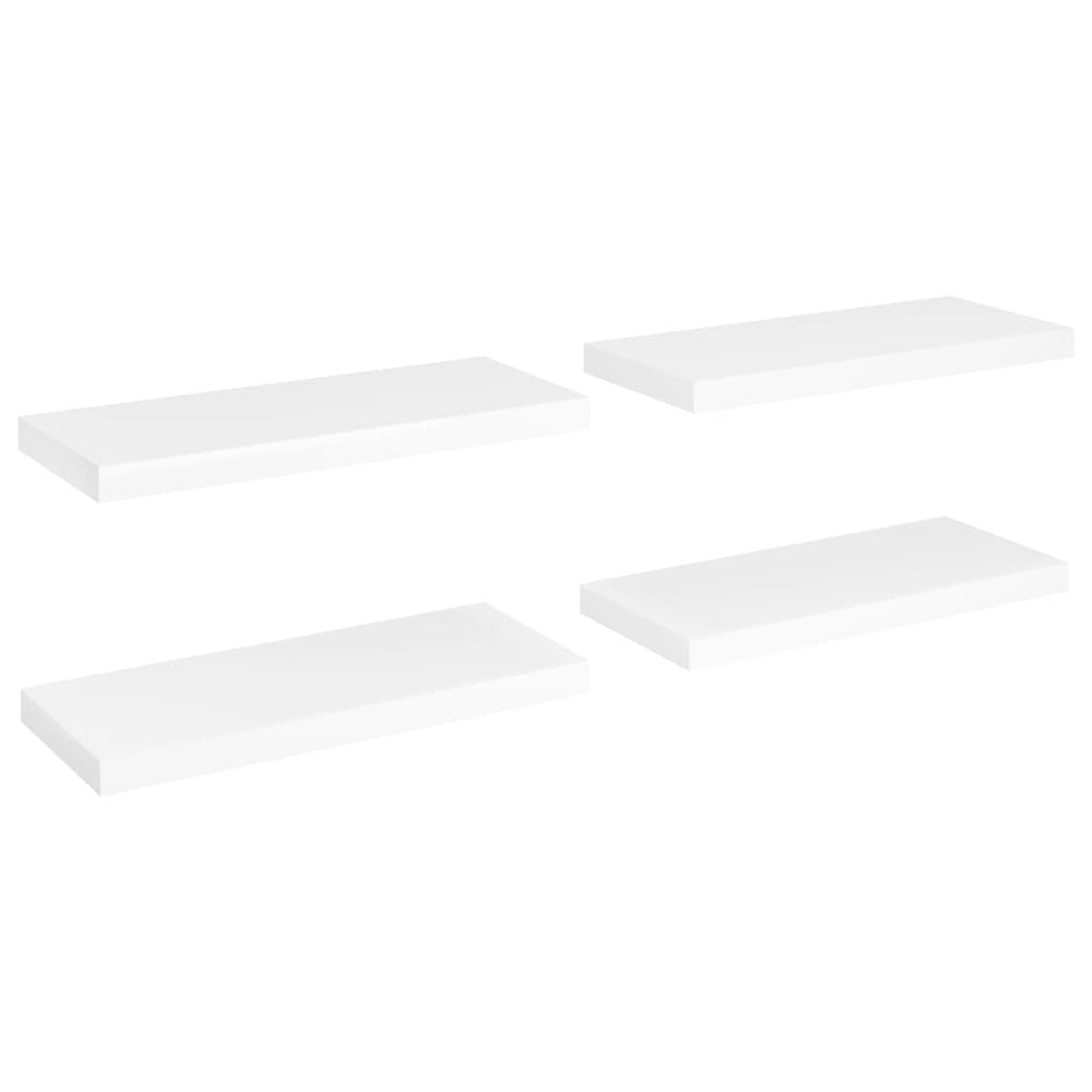 Rafturi De Perete Suspendate, 4 Buc., , 60X23,5X3,8 Cm, Mdf Alb