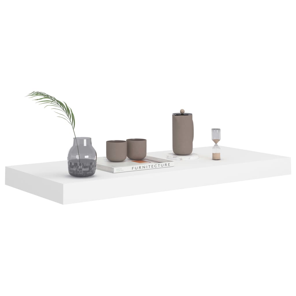 Rafturi De Perete Suspendate, 4 Buc., , 60X23,5X3,8 Cm, Mdf Alb