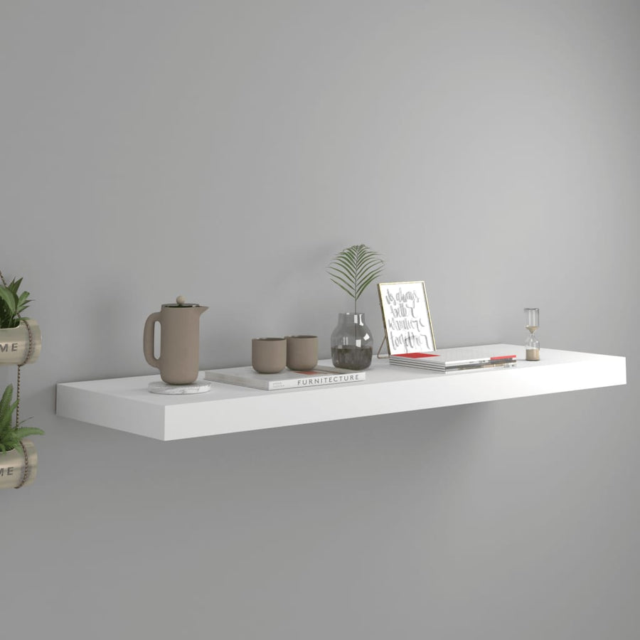 Raft De Perete Suspendat, , 80X23,5X3,8 Cm, Mdf Alb