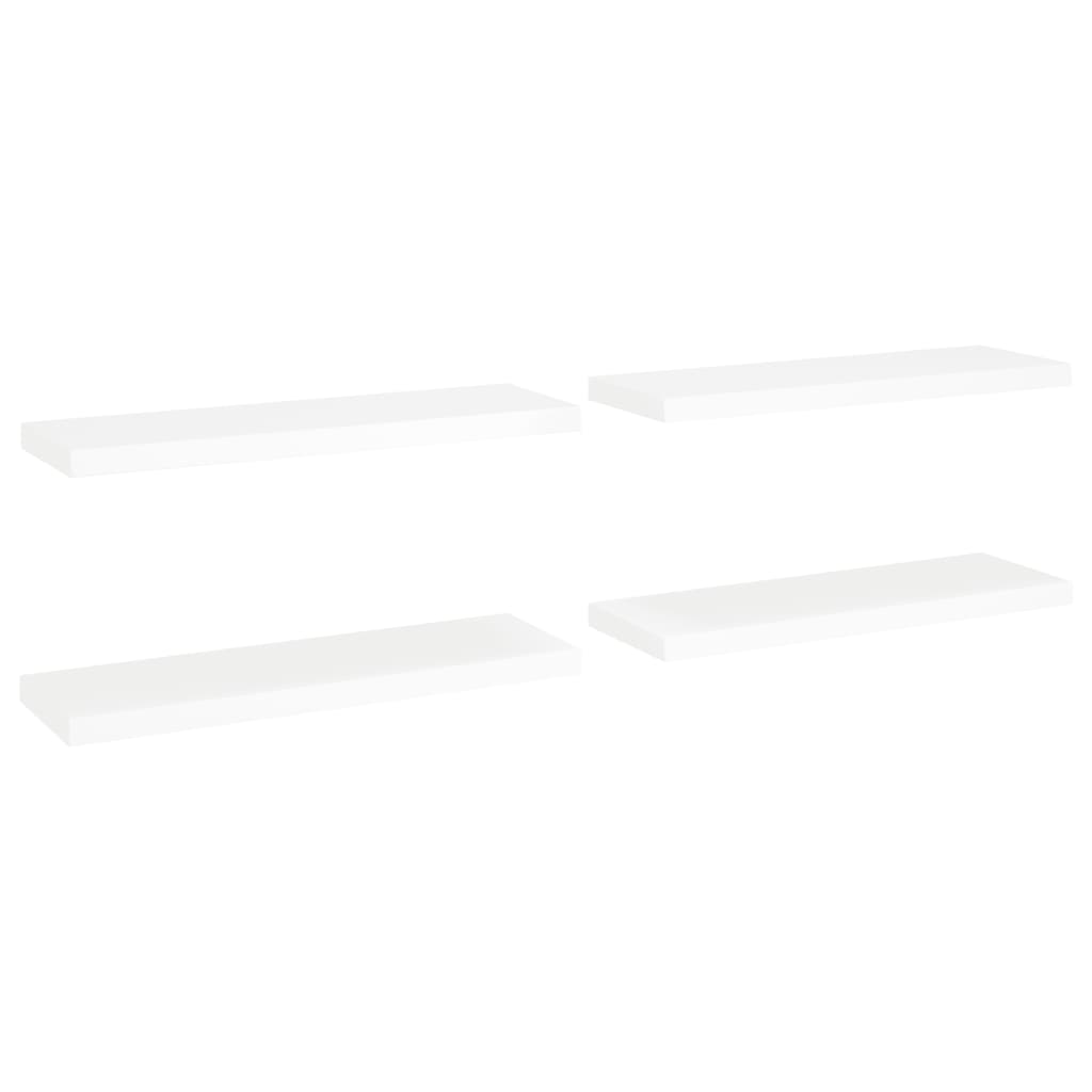 Rafturi De Perete, 4 Buc., , 80 X 23,5 X 3,8 Cm, Mdf Alb