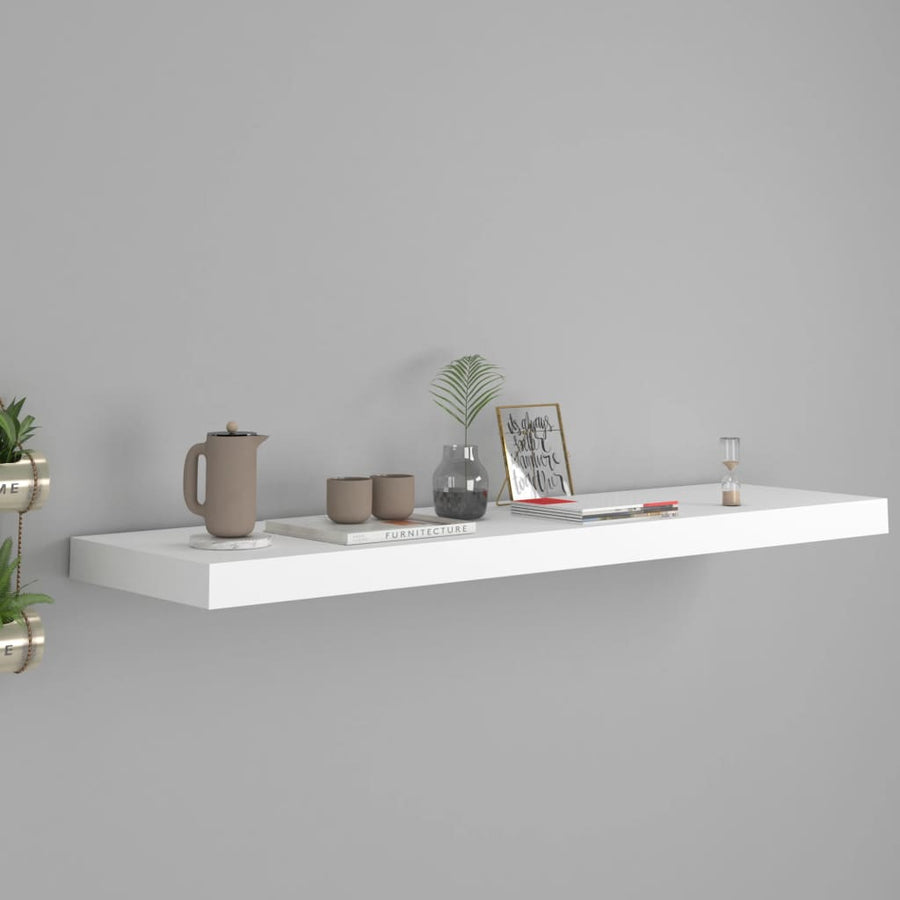 Raft De Perete Suspendat, , 90X23,5X3,8 Cm, Mdf Alb