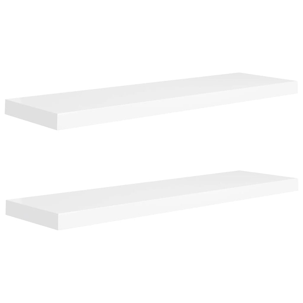 Rafturi De Perete Suspendate, 2 Buc., , 90X23,5X3,8 Cm, Mdf Alb