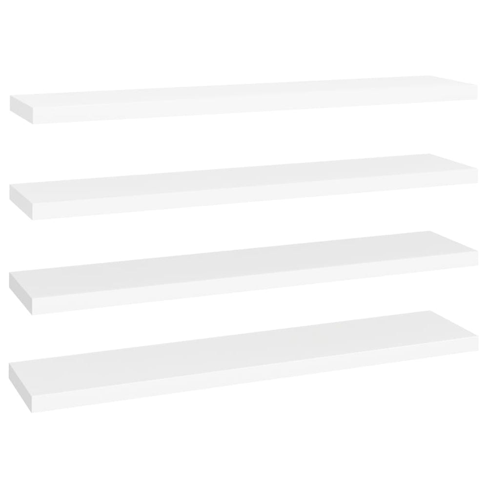 Rafturi De Perete, 4 Buc., , 120 X 23,5 X 3,8 Cm, Mdf Alb