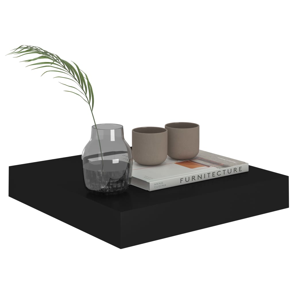 Raft De Perete Suspendat, , 23X23,5X3,8 Cm, Mdf Negru