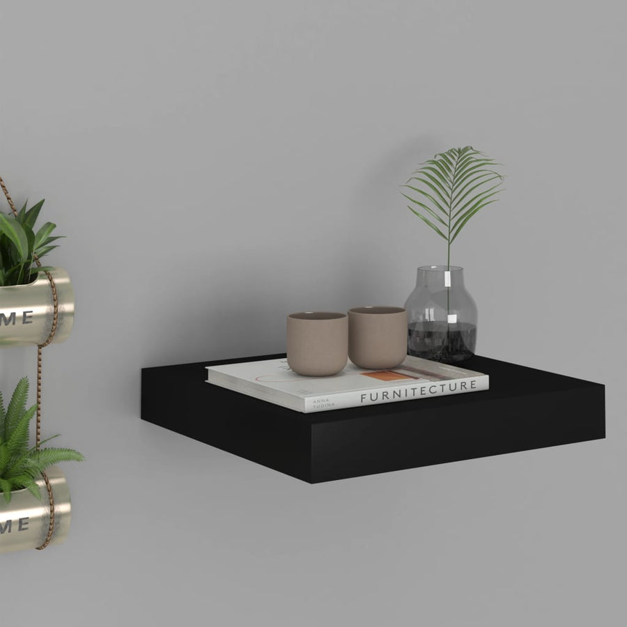 Raft De Perete Suspendat, , 23X23,5X3,8 Cm, Mdf Negru