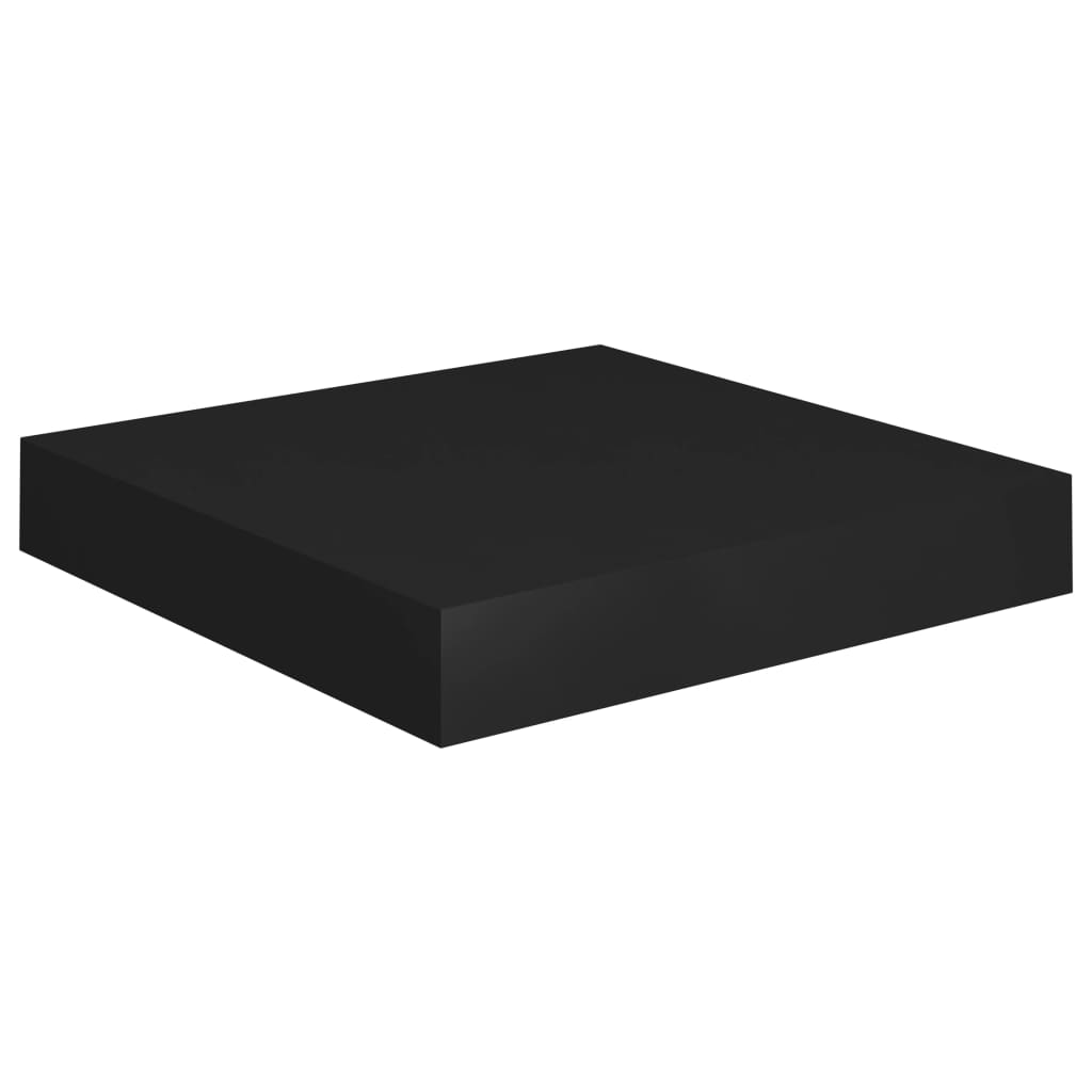 Rafturi De Perete Suspendate, 4 Buc., , 23X23,5X3,8 Cm Mdf Negru
