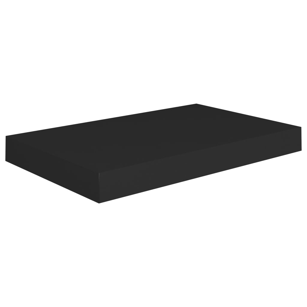 Rafturi De Perete Suspendate, 4 Buc., , 40X23X3,8 Cm, Mdf Negru