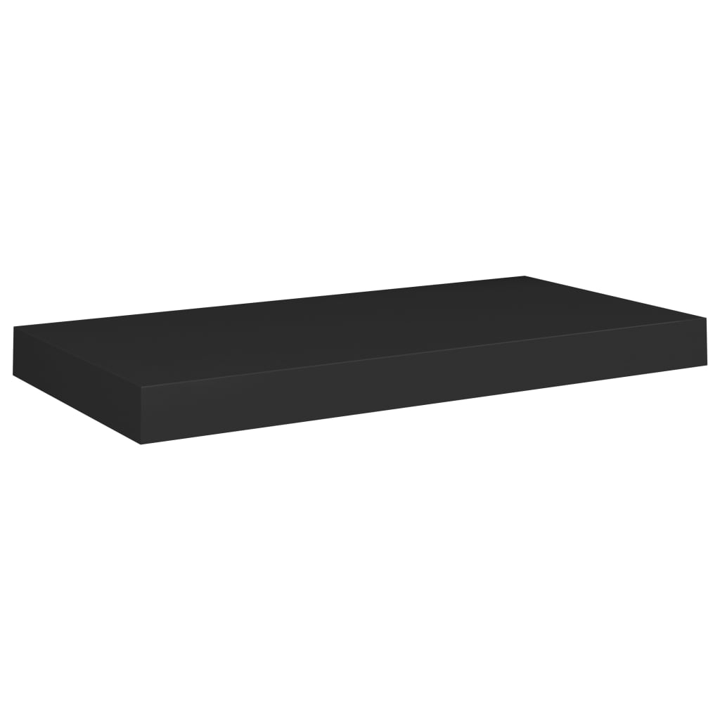 Rafturi De Perete Suspendate, 4 Buc., , 50X23X3,8 Cm, Mdf Negru
