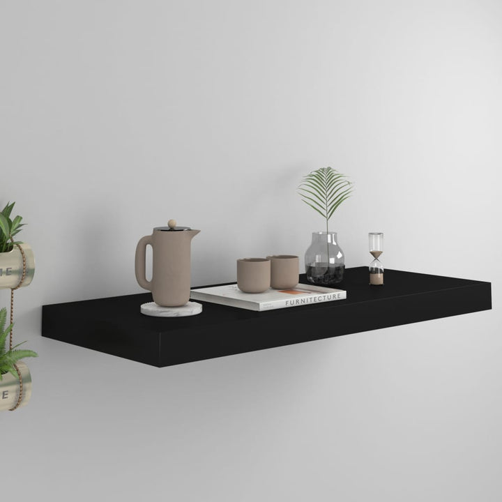 Raft De Perete Suspendat, , 60X23,5X3,8 Cm, Mdf Negru
