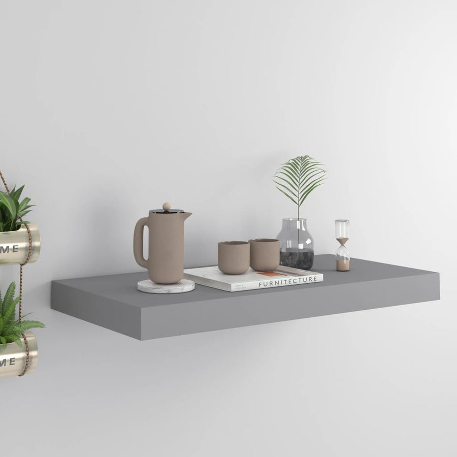 Raft De Perete Suspendat, , 50X23X3,8 Cm, Mdf Gri