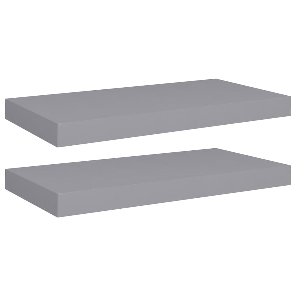 Rafturi De Perete Suspendate, 2 Buc., , 50X23X3,8 Cm, Mdf Gri