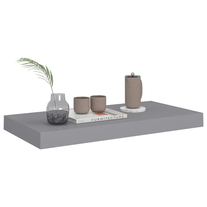 Rafturi De Perete Suspendate, 4 Buc., , 50X23X3,8 Cm, Mdf Gri