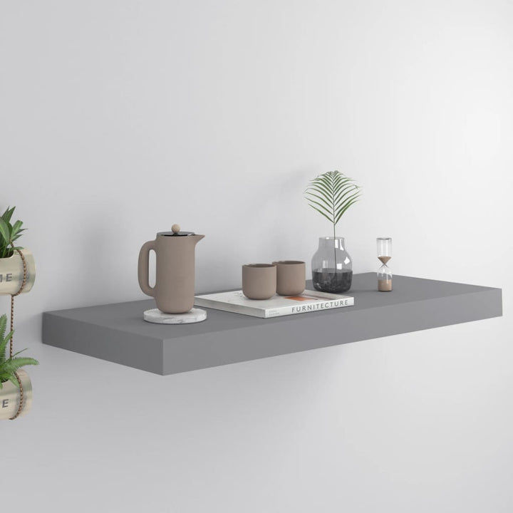 Raft De Perete Suspendat, , 60X23,5X3,8 Cm, Mdf Gri