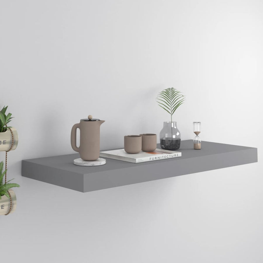Raft De Perete Suspendat, , 60X23,5X3,8 Cm, Mdf Gri