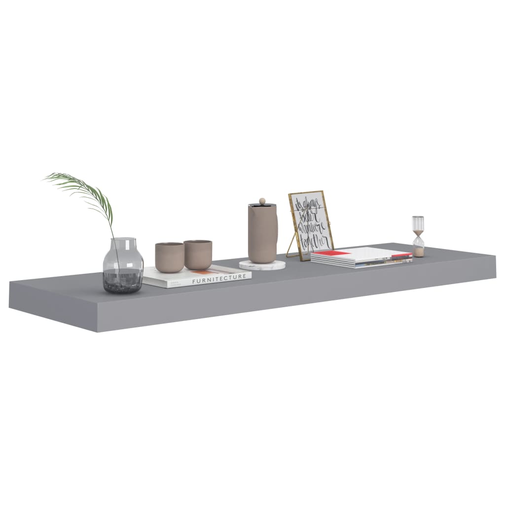 Raft De Perete Suspendat, , 80X23,5X3,8 Cm, Mdf Gri