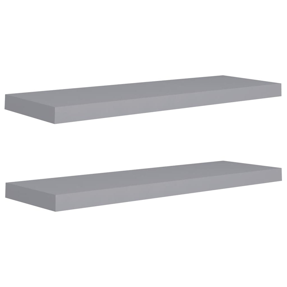 Rafturi De Perete Suspendate, 2 Buc., , 80X23,5X3,8 Cm, Mdf Gri