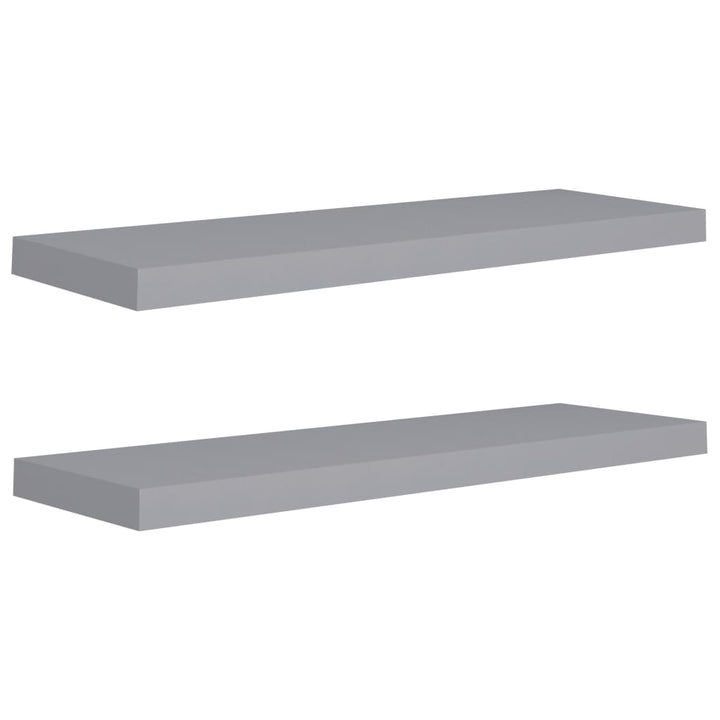Rafturi De Perete Suspendate, 2 Buc., , 80X23,5X3,8 Cm, Mdf Gri