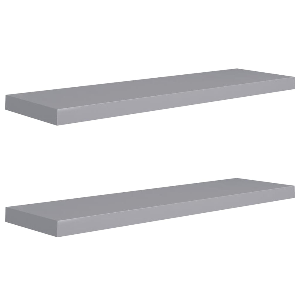 Rafturi De Perete Suspendate, 2 Buc., , 90X23,5X3,8 Cm, Mdf Gri