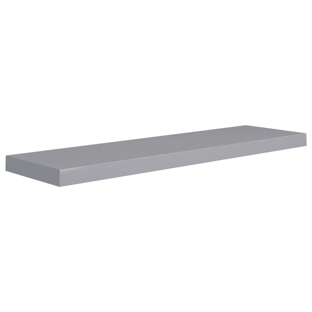 Rafturi De Perete Suspendate, 4 Buc., , 90X23,5X3,8 Cm, Mdf Gri