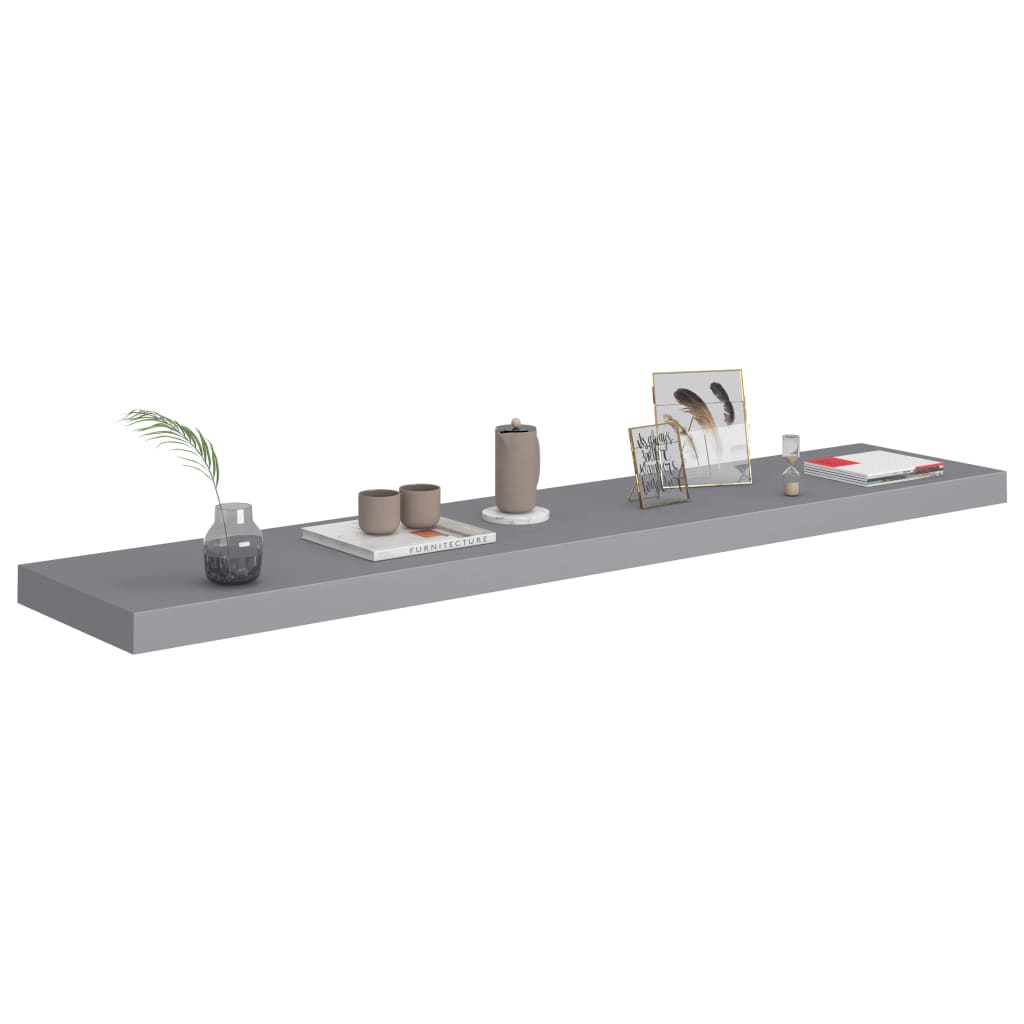 Raft De Perete Suspendat, , 120X23,5X3,8 Cm, Mdf Gri