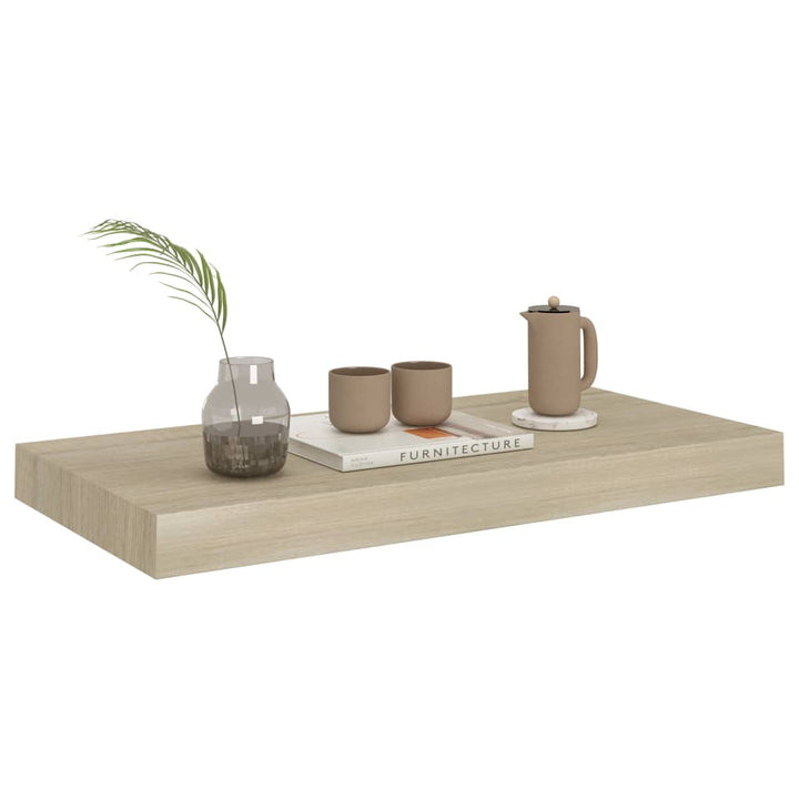 Rafturi De Perete Suspendate, 4 Buc., , 50X23X3,8 Cm, Mdf Stejar