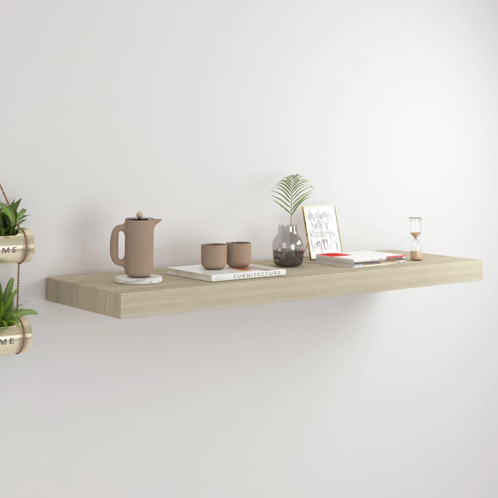 Raft De Perete Suspendat, , 80X23,5X3,8 Cm, Mdf Stejar