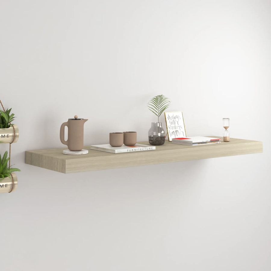 Raft De Perete Suspendat, , 80X23,5X3,8 Cm, Mdf Stejar