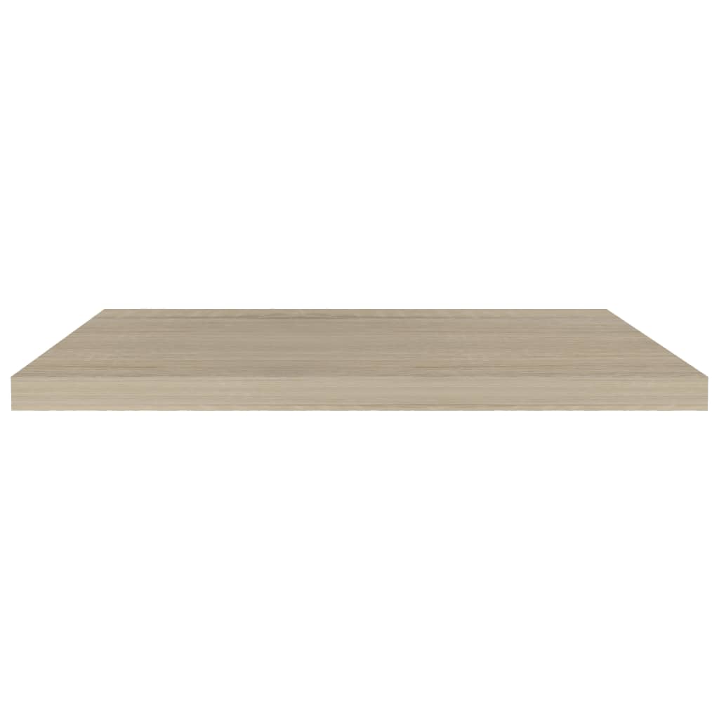 Rafturi De Perete Suspendate 2 Buc., , 80X23,5X3,8 Cm Mdf Stejar