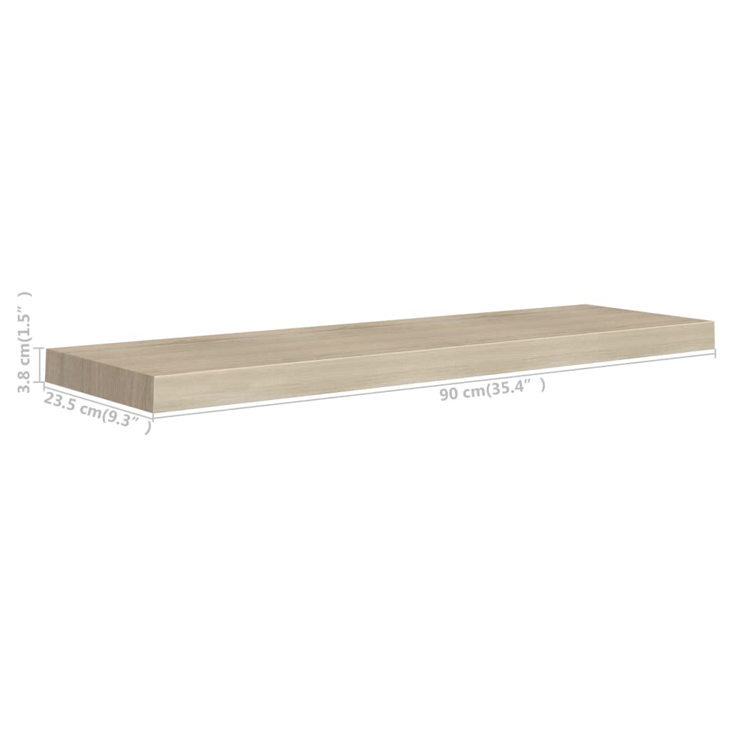 Raft De Perete Suspendat, , 90X23,5X3,8 Cm, Mdf Stejar