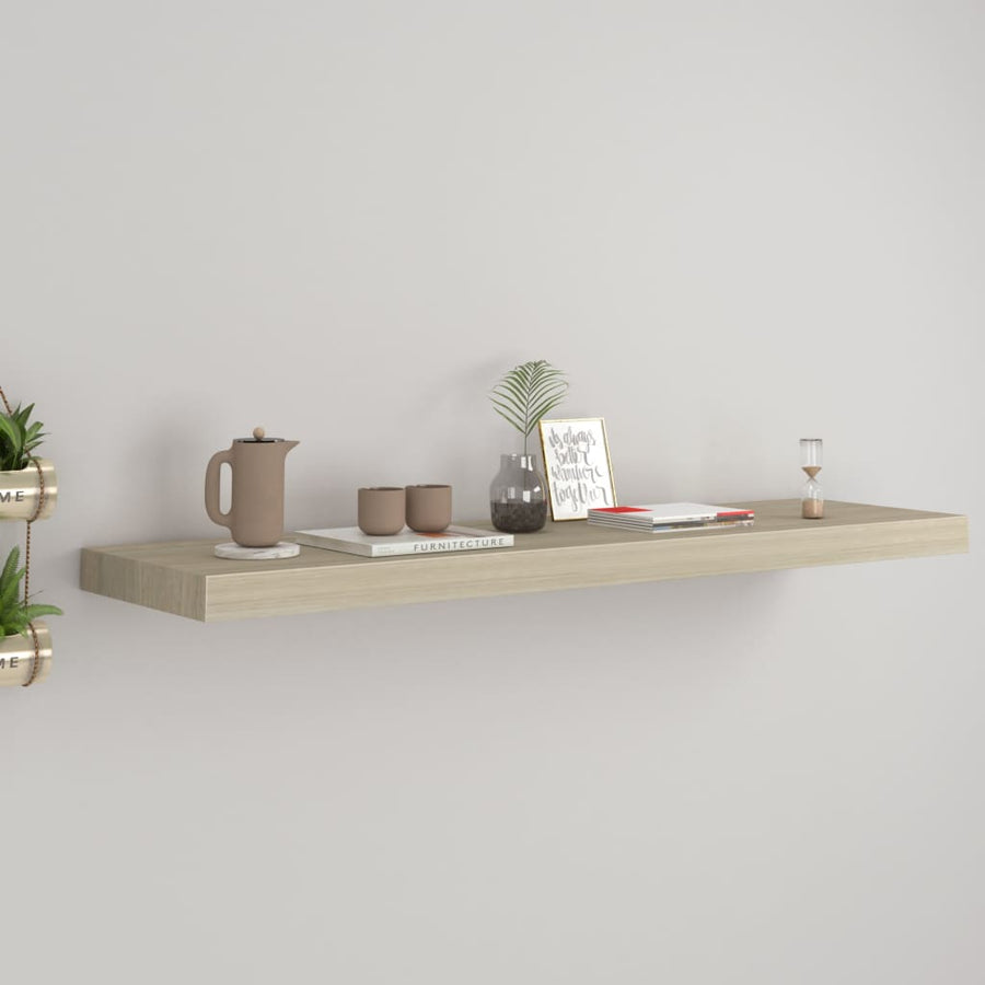 Raft De Perete Suspendat, , 90X23,5X3,8 Cm, Mdf Stejar