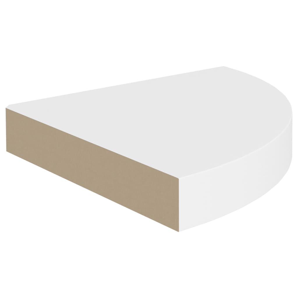 Rafturi Colțar De Perete, 4 Buc., , 25 X 25 X 3,8 Cm, Mdf Alb