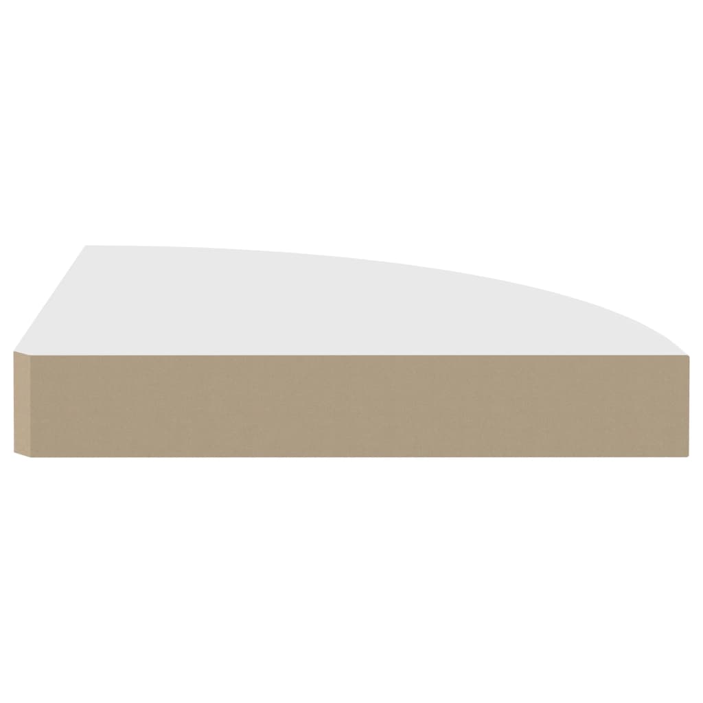 Rafturi Colțar De Perete, 4 Buc., , 25 X 25 X 3,8 Cm, Mdf Alb
