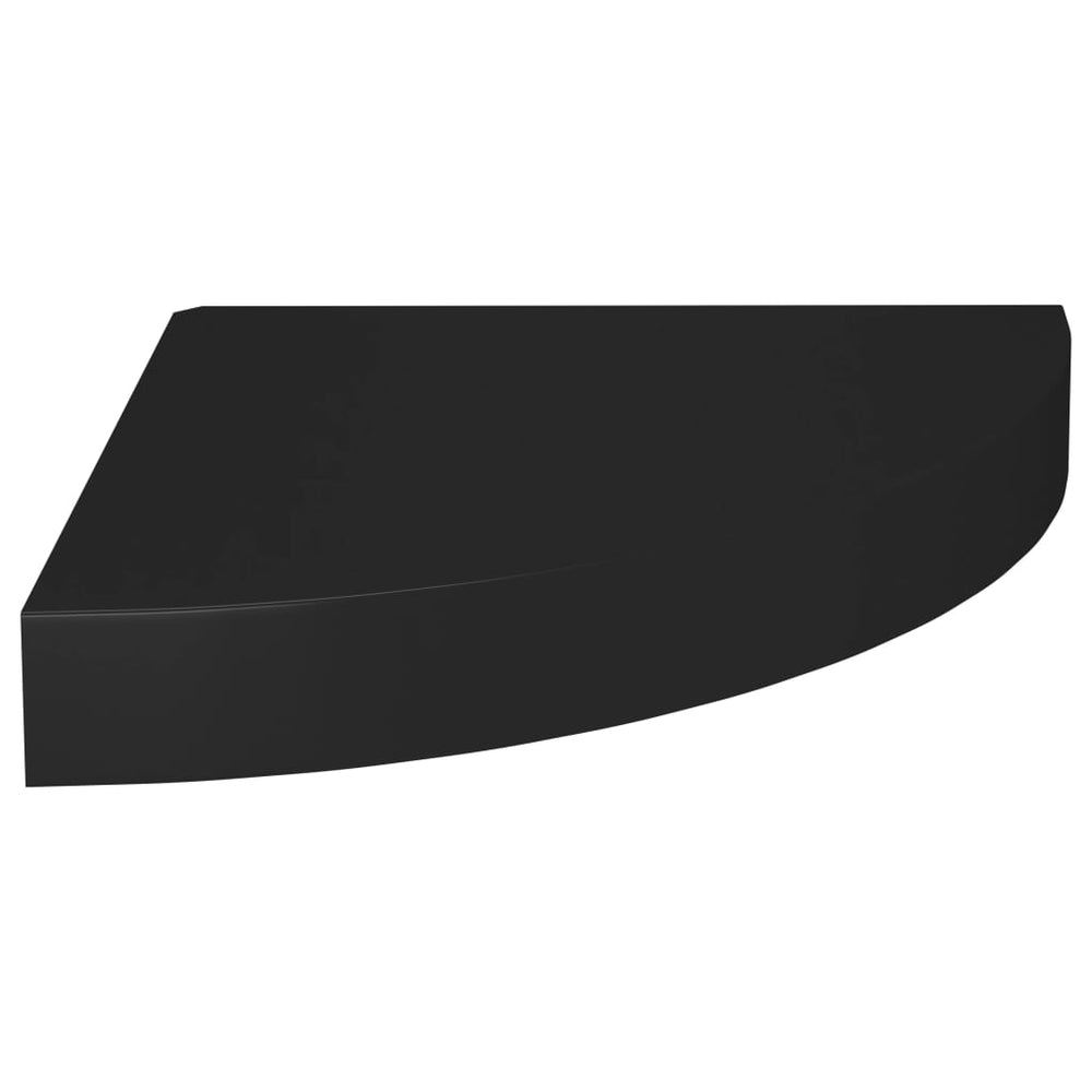 Raft De Colț Suspendat, , 25X25X3,8 Cm, Mdf Negru