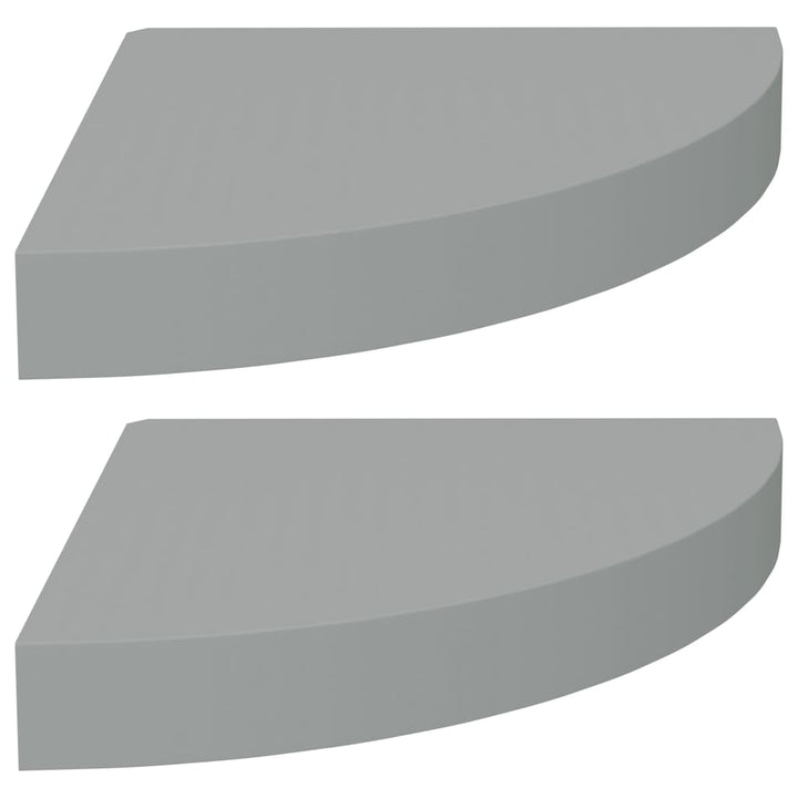 Rafturi Colțar De Perete, 2 Buc., , 25 X 25 X 3,8 Cm, Mdf Gri