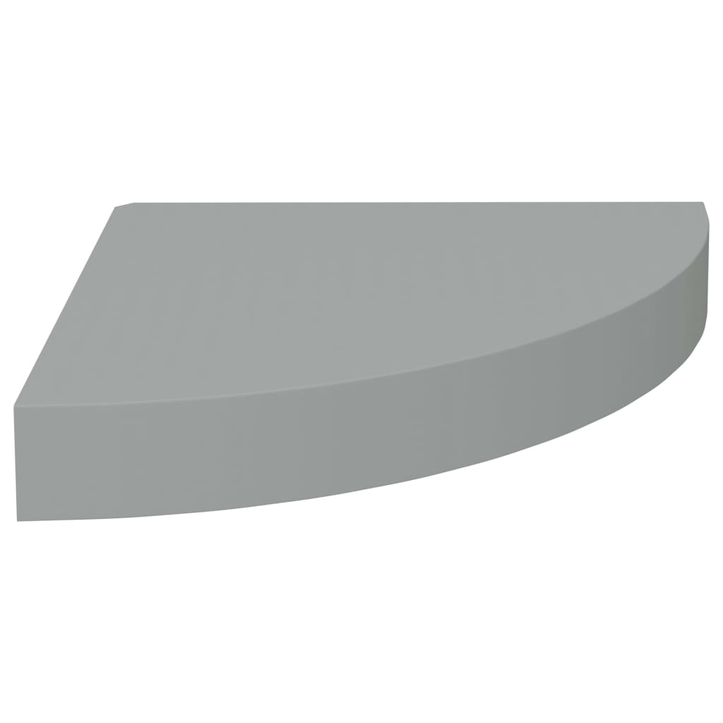 Rafturi Colțar De Perete, 2 Buc., , 25 X 25 X 3,8 Cm, Mdf Gri