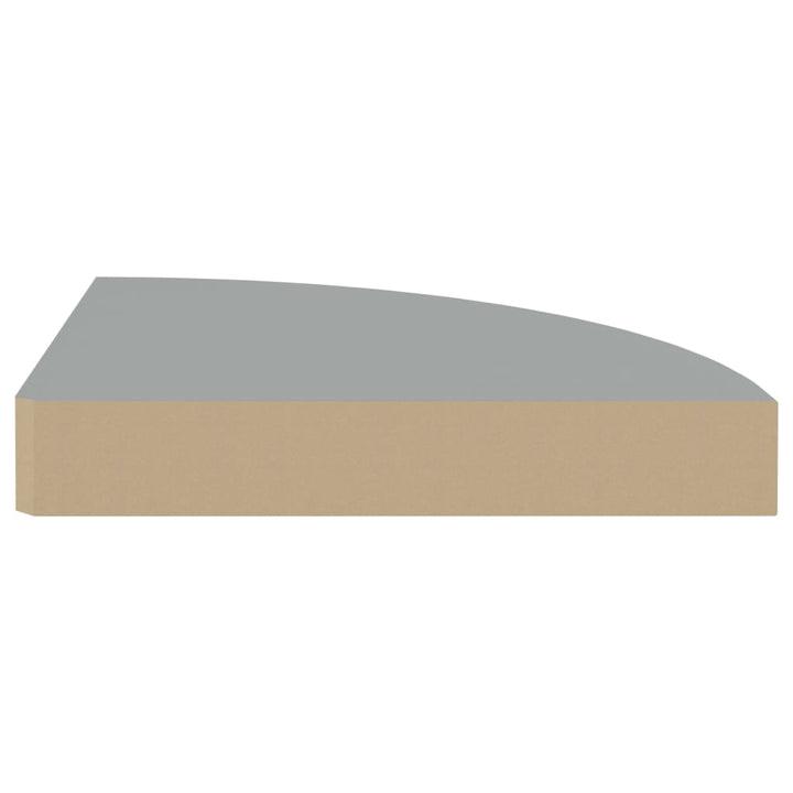 Rafturi Colțar De Perete, 2 Buc., , 25 X 25 X 3,8 Cm, Mdf Gri