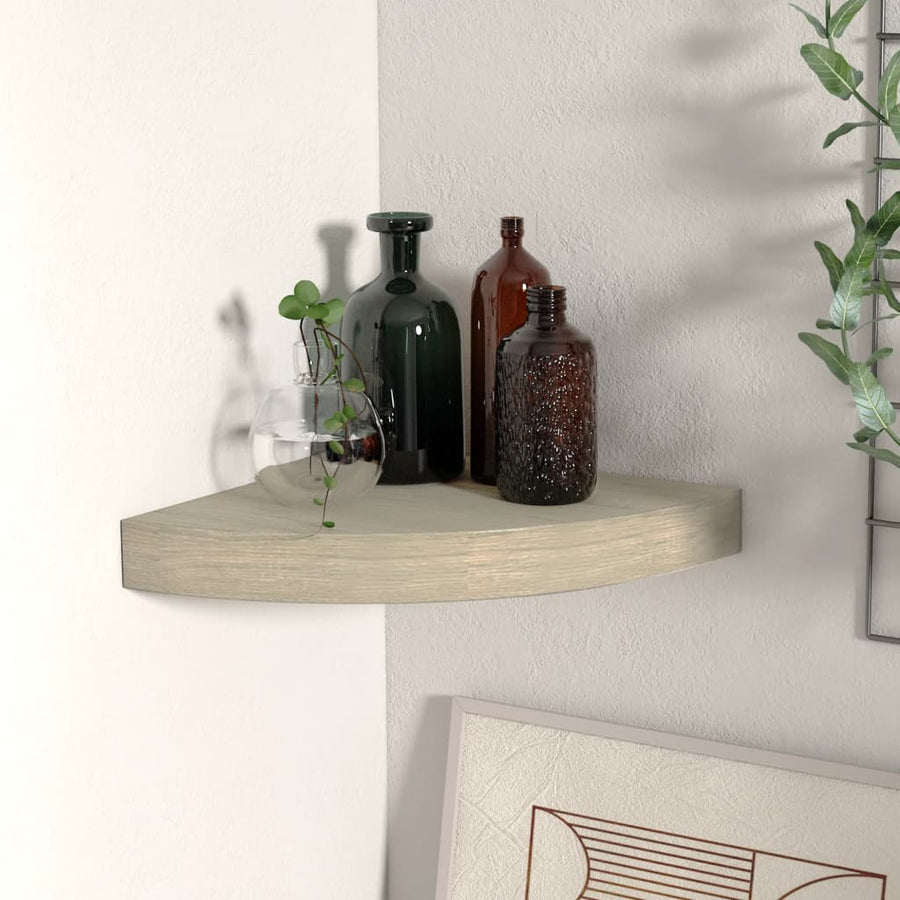 Raft Colțar De Perete, , 25 X 25 X 3,8 Cm, Mdf Stejar
