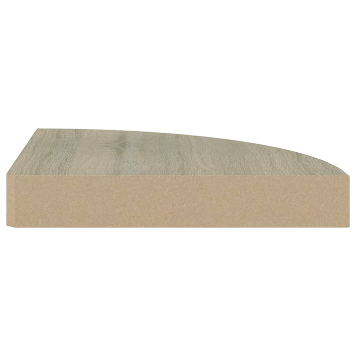 Rafturi Colț De Perete, 2 Buc., , 25 X 25 X 3,8 Cm, Mdf Stejar