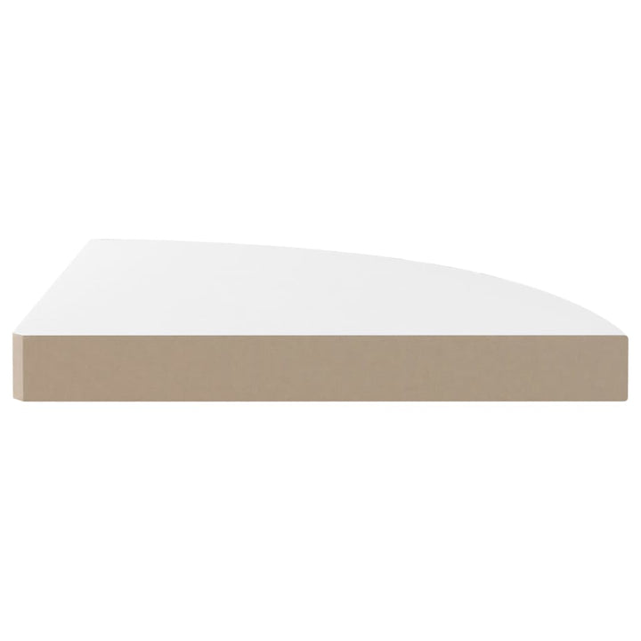 Raft Colțar De Perete, Alb Extralucios, 35X35X3,8 Cm, Mdf Alb Foarte Lucios