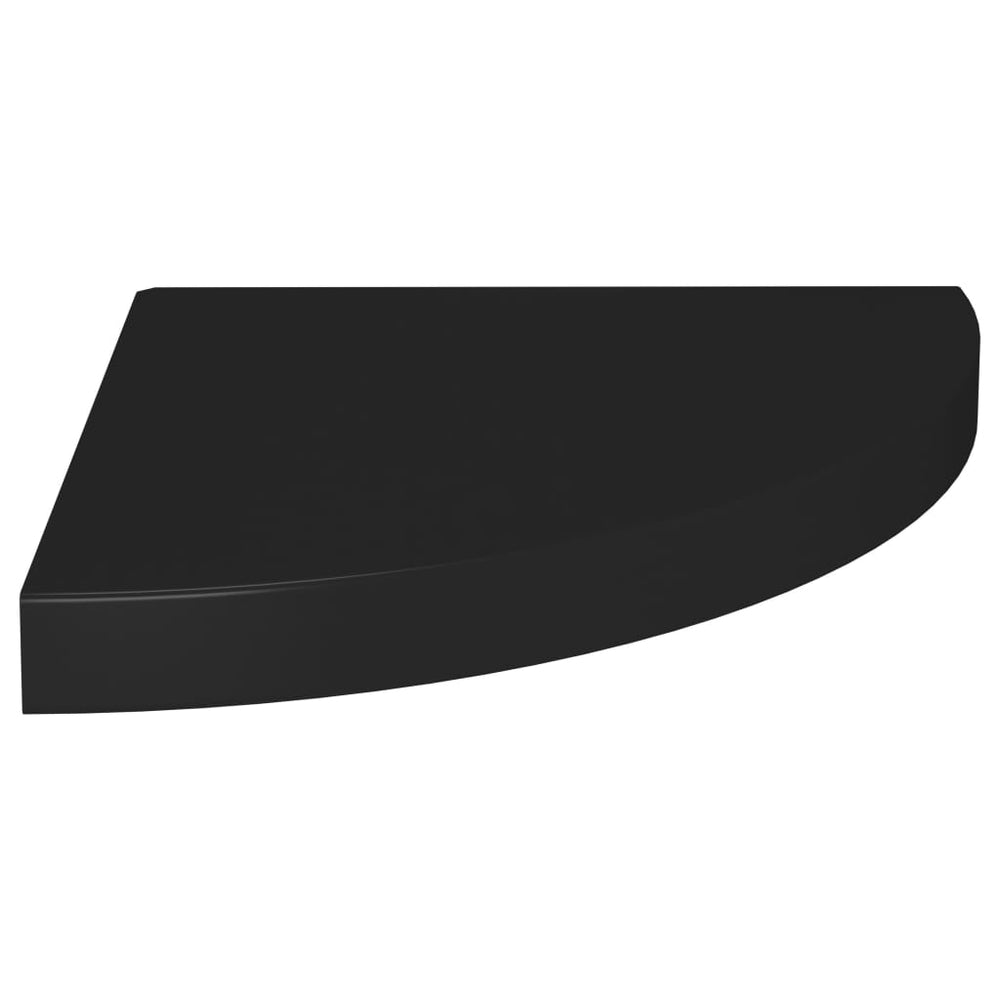 Raft Colțar De Perete, , 35 X 35 X 3,8 Cm, Mdf Negru