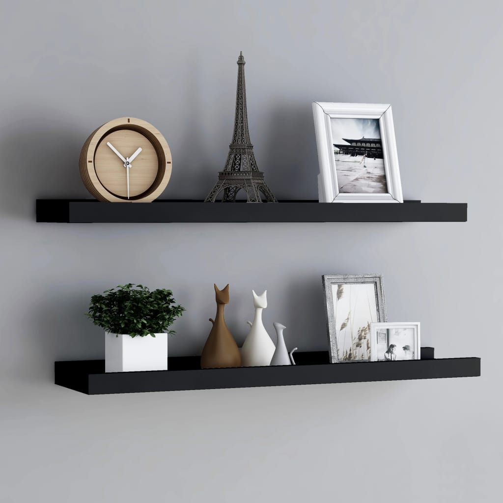 Rafturi Rame Foto Cu Bordură, 2 Buc., , , Mdf