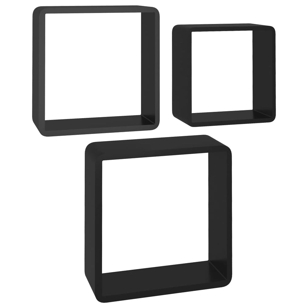 Rafturi De Perete Cub, 3 Buc., , Mdf