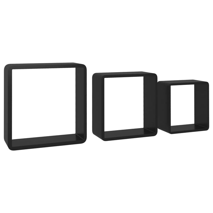 Rafturi De Perete Cub, 3 Buc., , Mdf