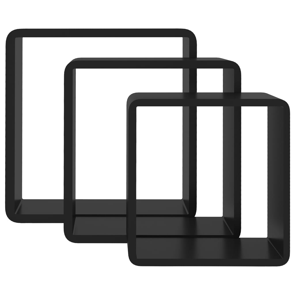 Rafturi De Perete Cub, 3 Buc., , Mdf