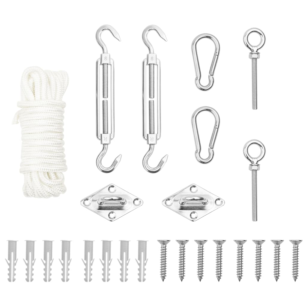 Set Accesorii Parasolar, 9 Piese, Oțel Inoxidabil
